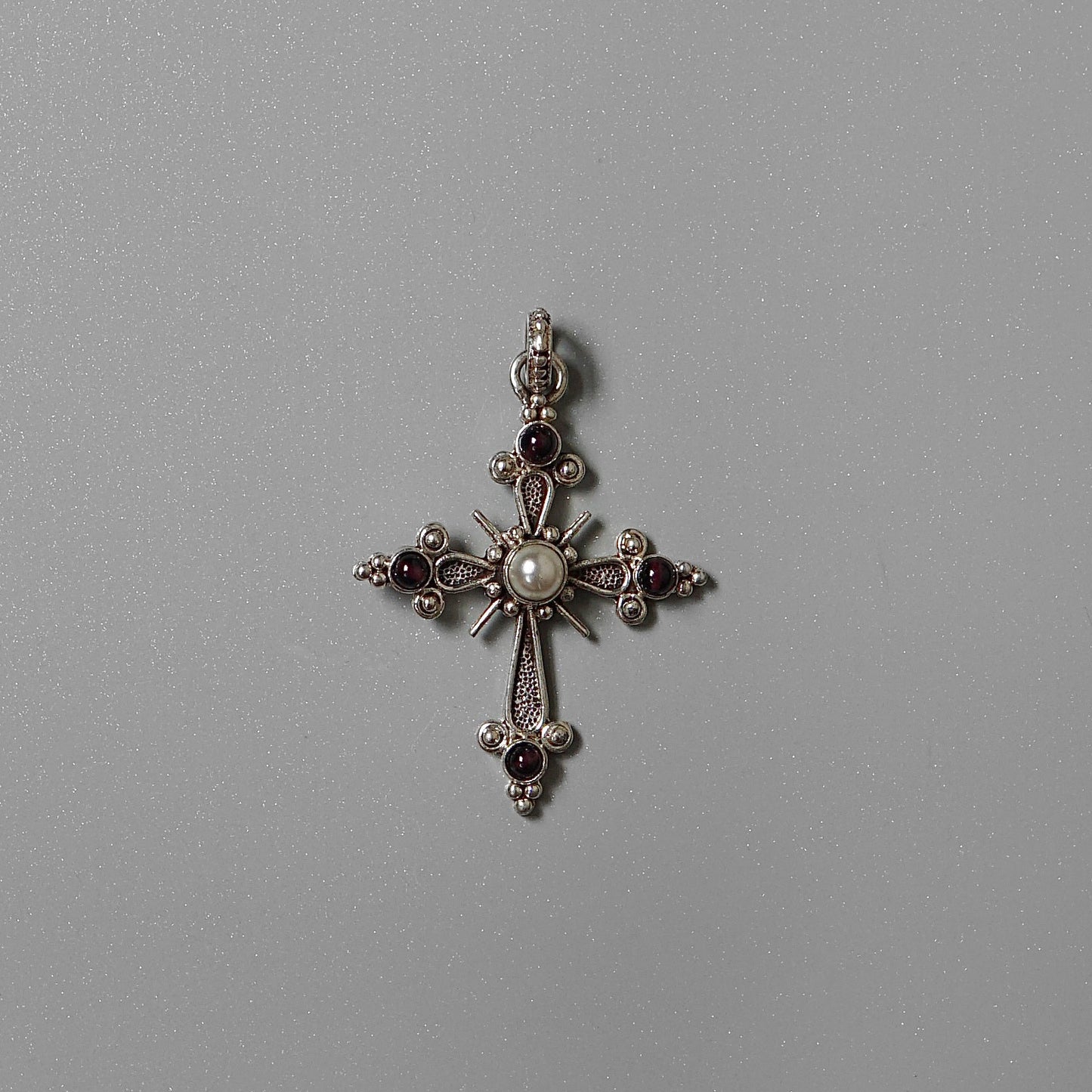 Garnet Pearl Cross