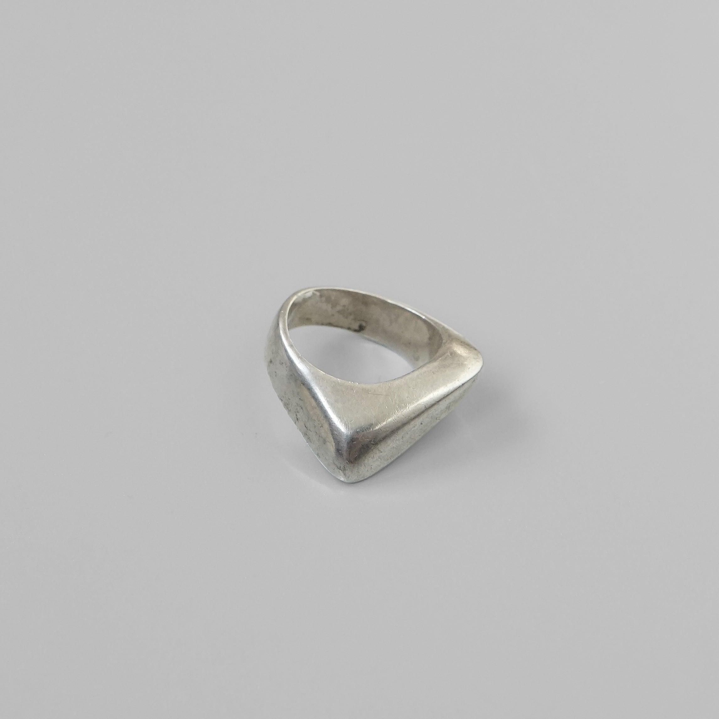 Silver Slanted Ring