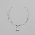 Pink Wavy Collar Necklace