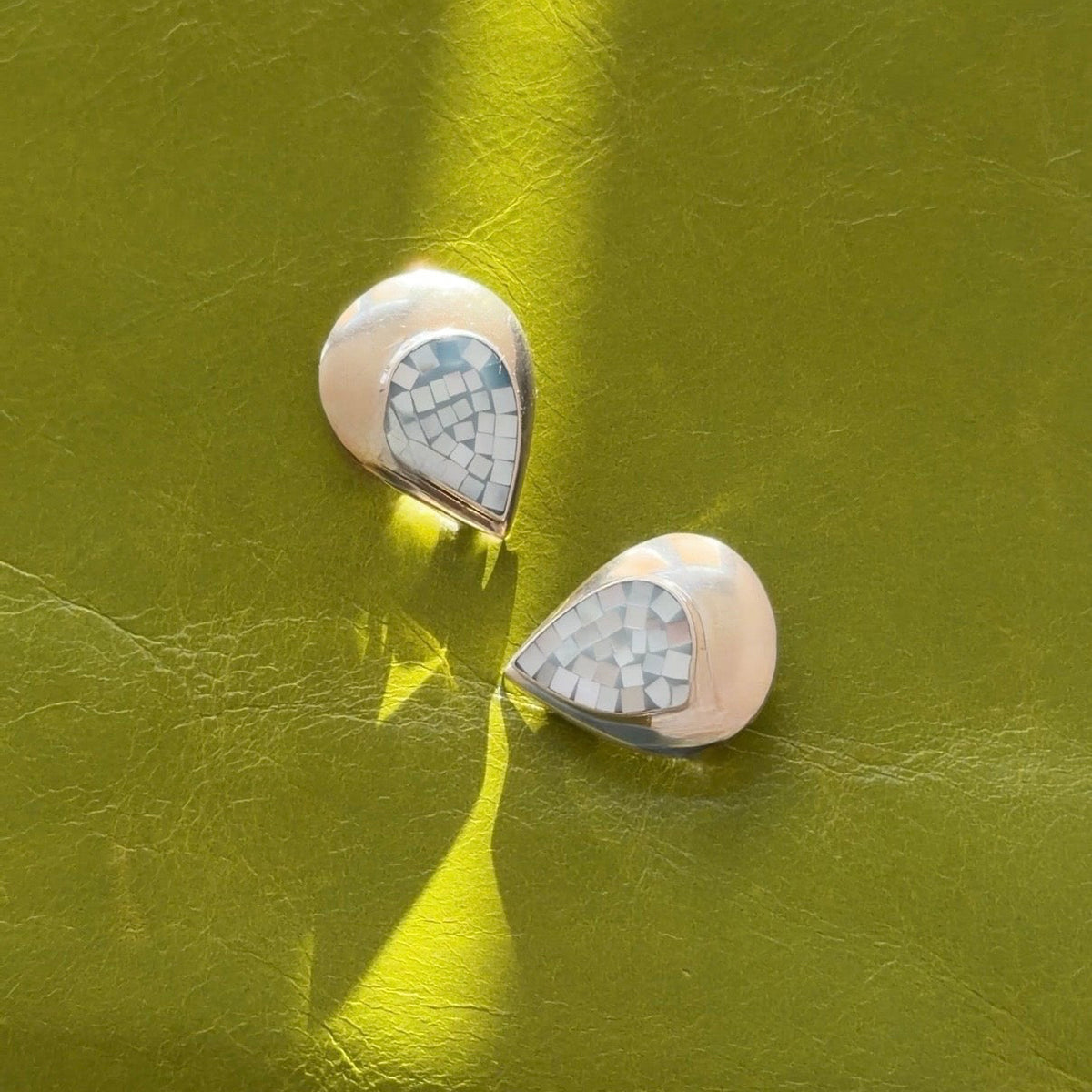 Mosaic Clip On Earrings