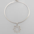 Hammered Flower Collar Necklace