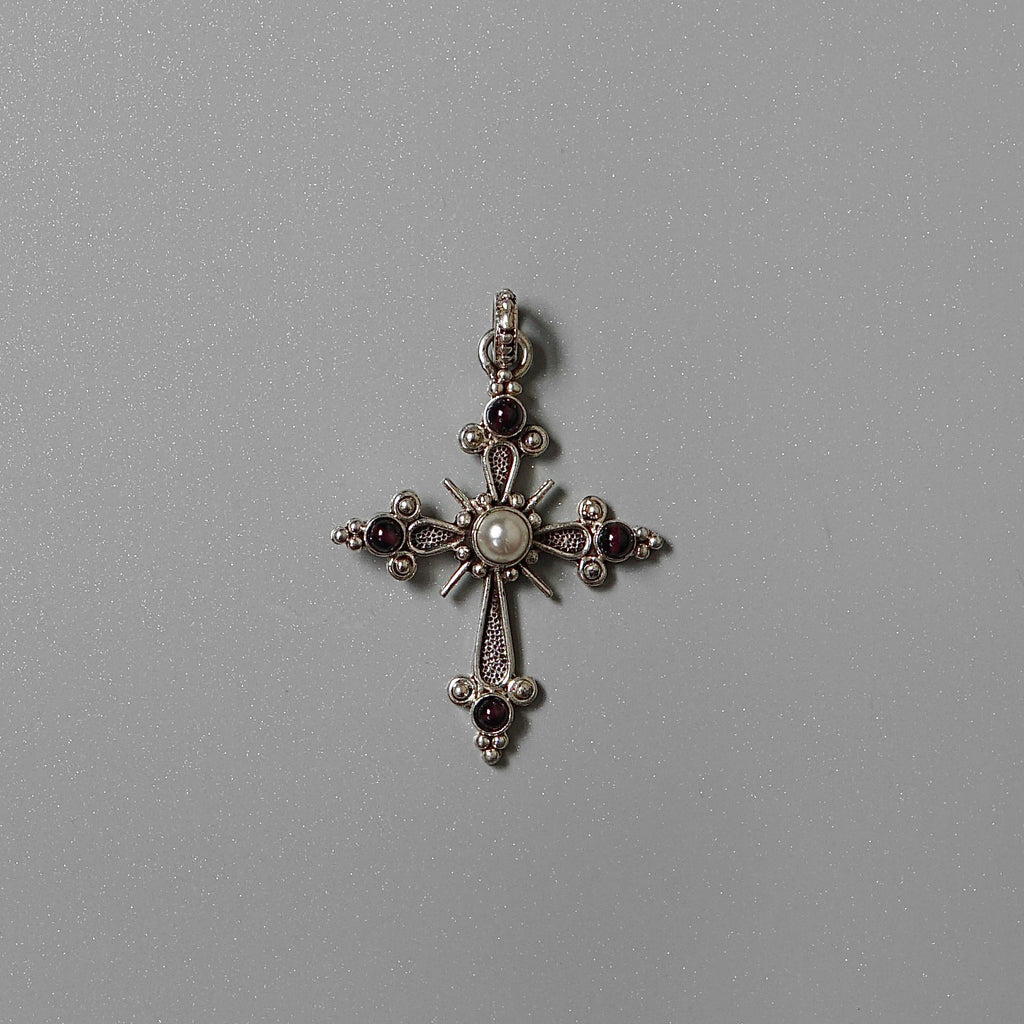 Garnet Pearl Cross