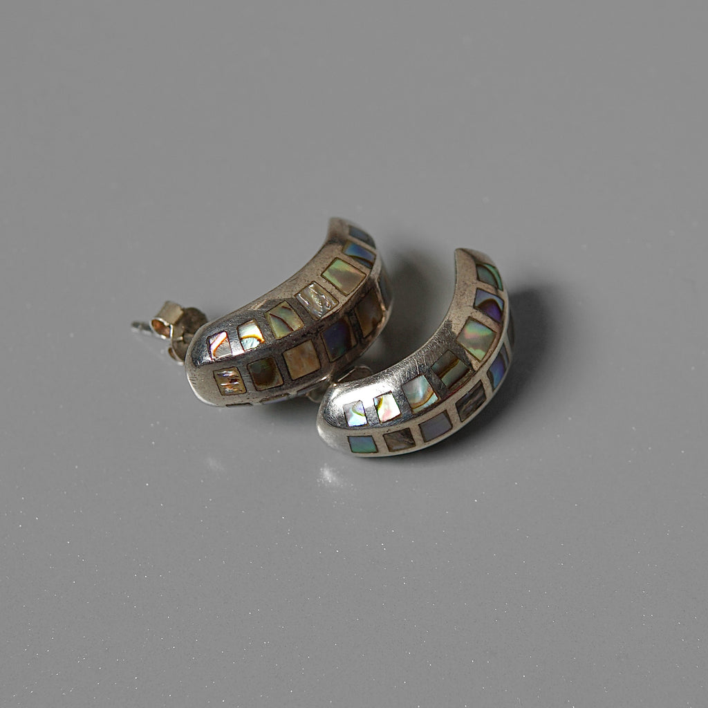 Abalone Half Hoops