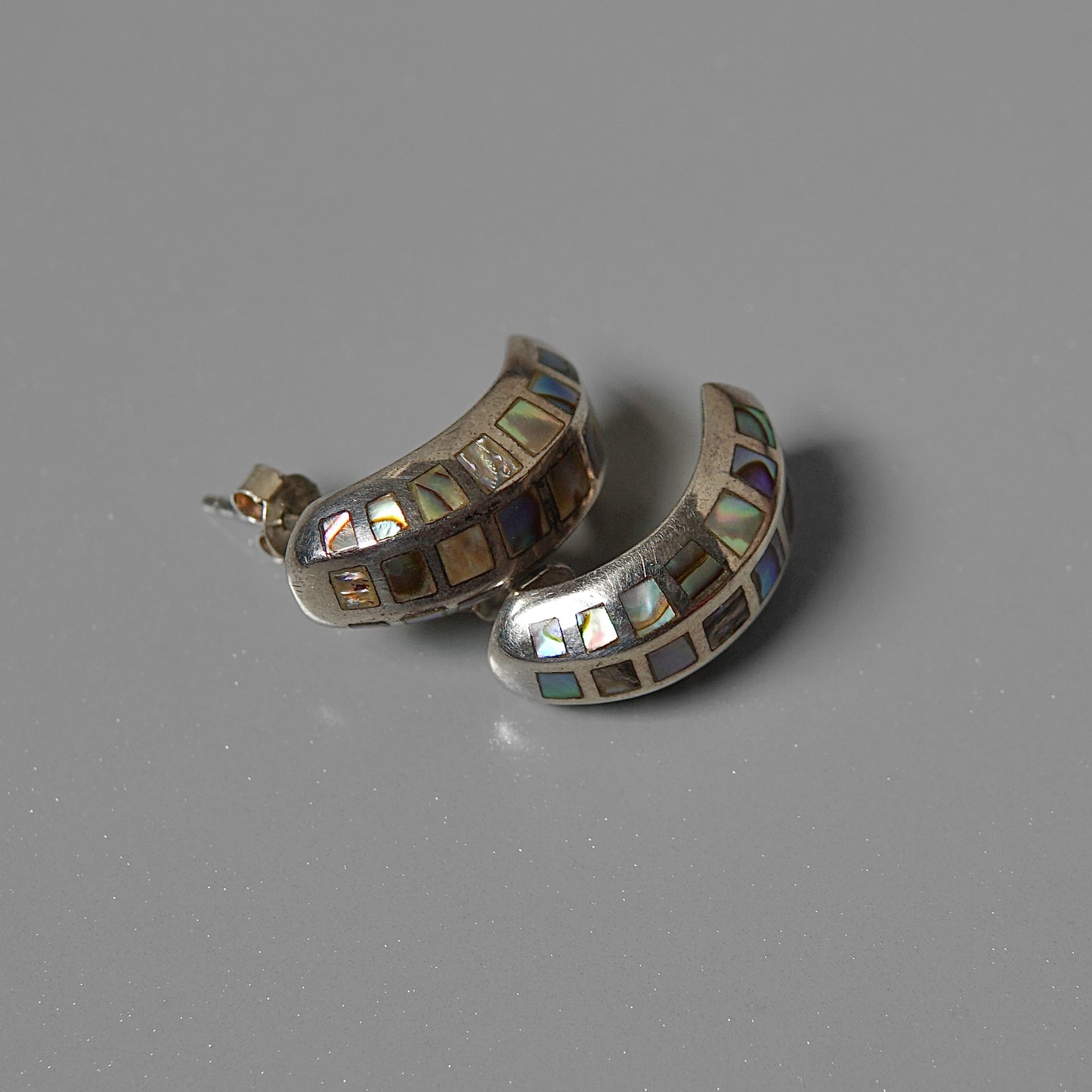 Abalone Half Hoops