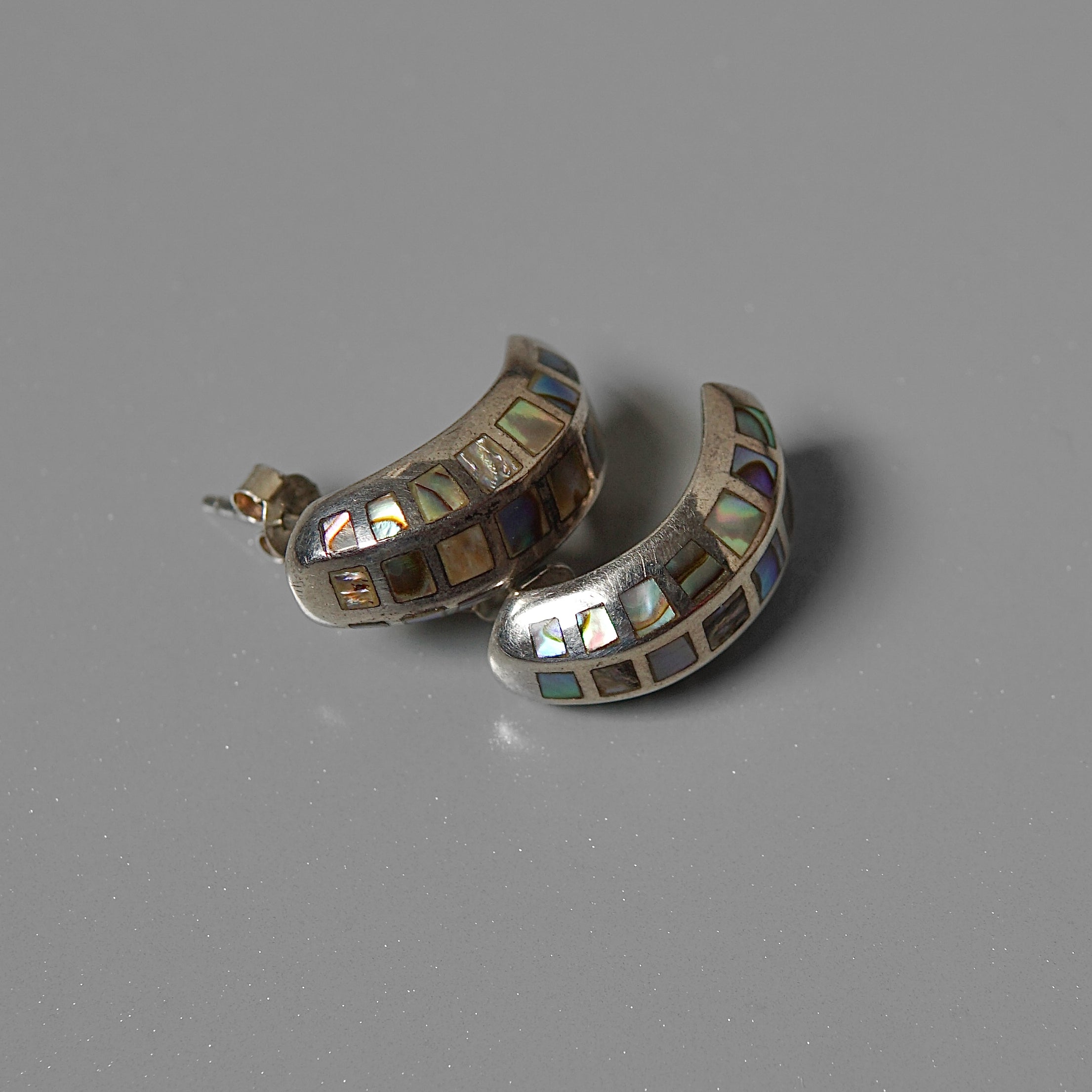 Abalone Half Hoops