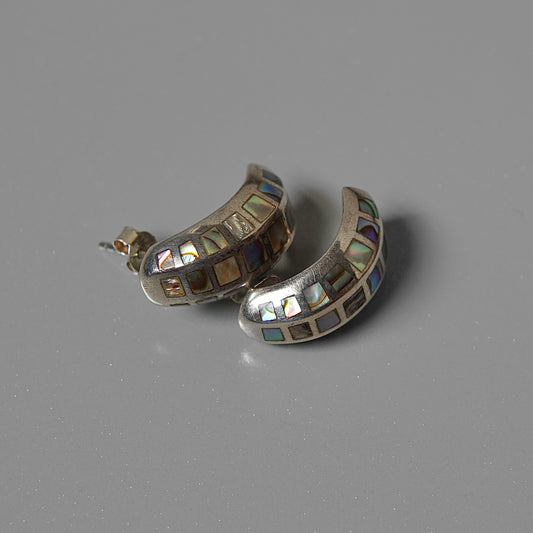 Abalone Half Hoops