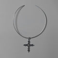 Swirl Cross Collar Necklace