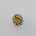 Amber Scroll Ring