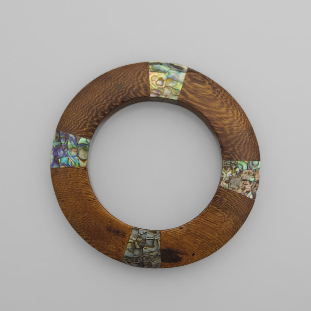 Wood Abalone Bangle