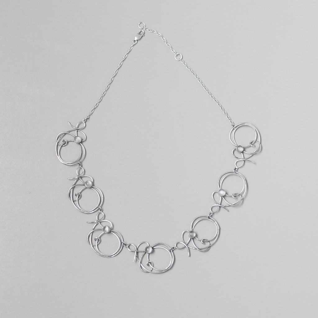 Gray Circle Necklace