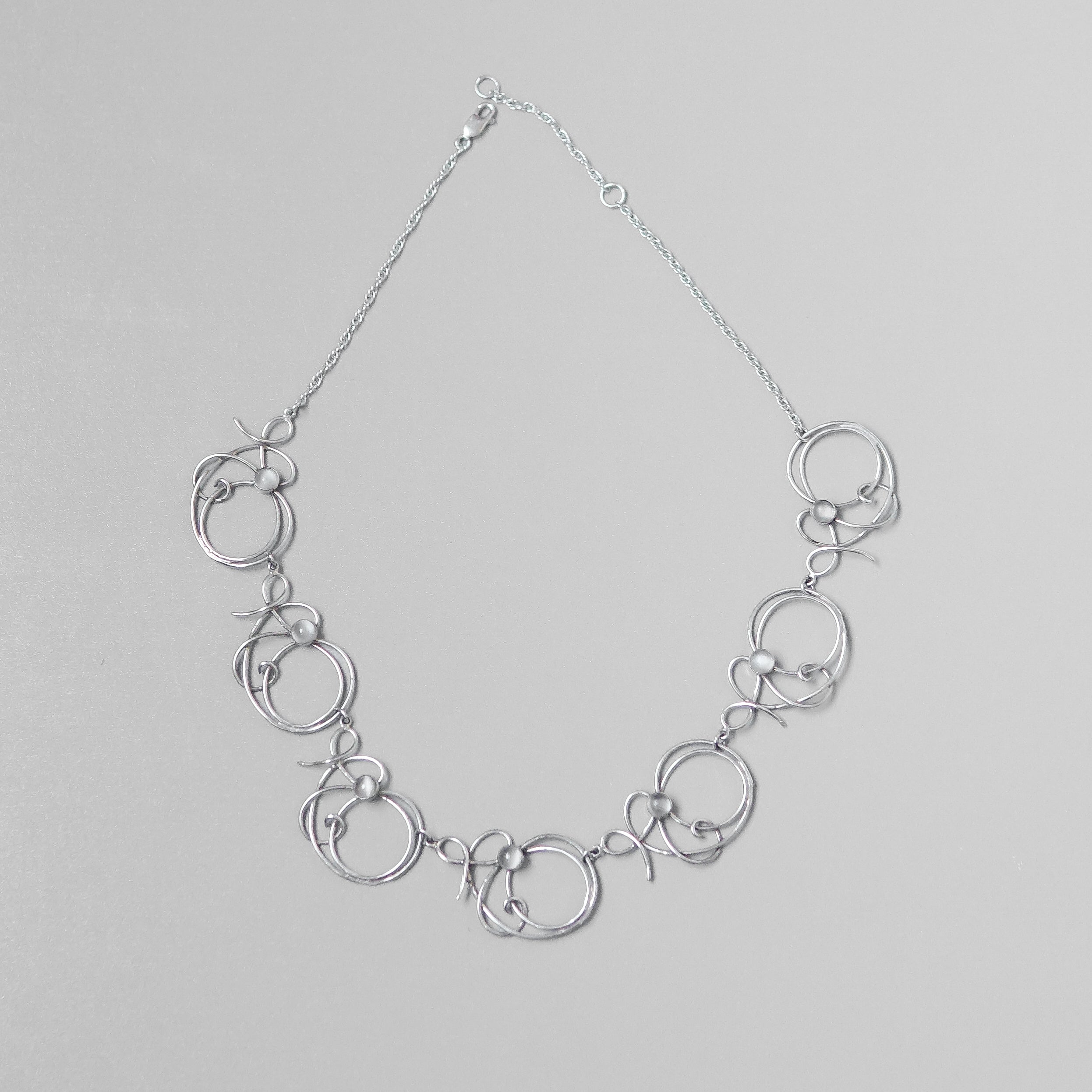 Gray Circle Necklace
