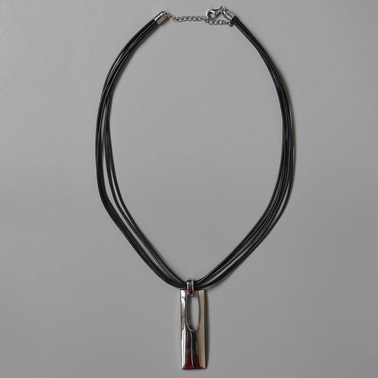 Black Leather Necklace