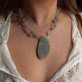 Beaded Gray Necklace