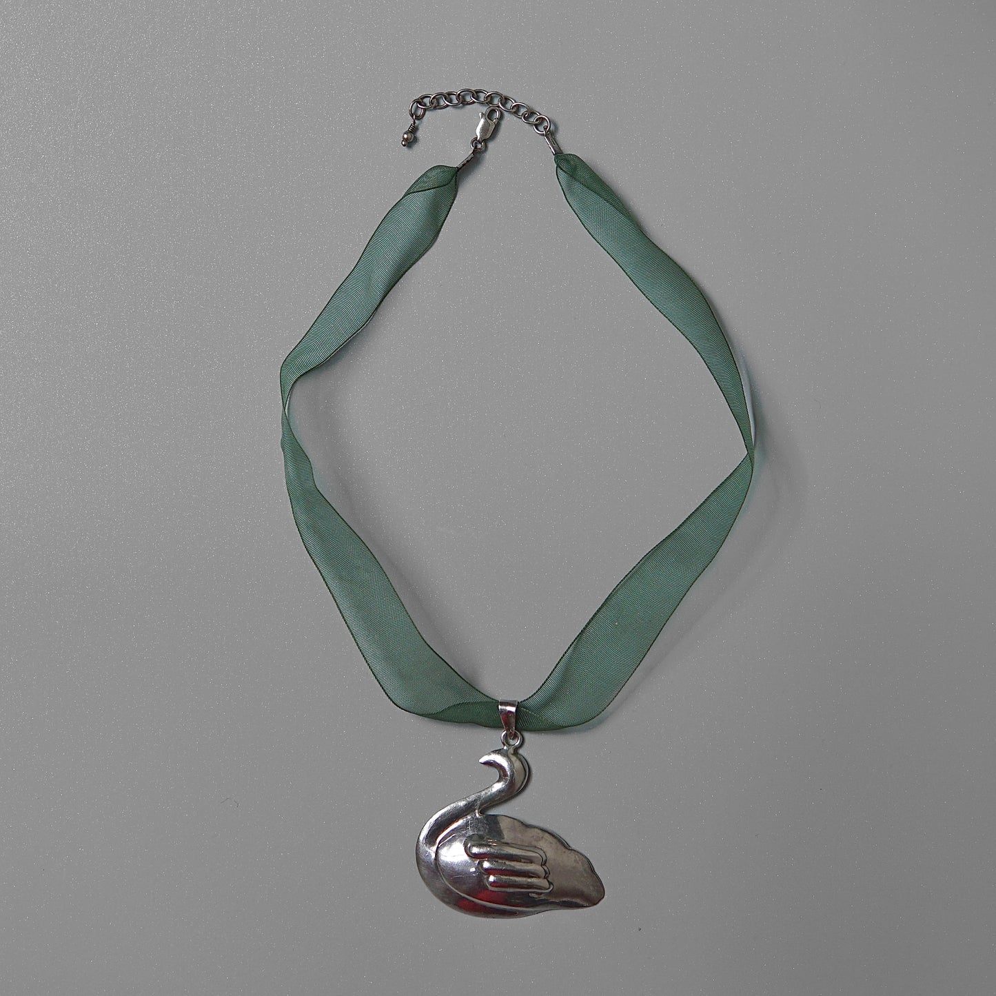 Swan Ribbon Necklace