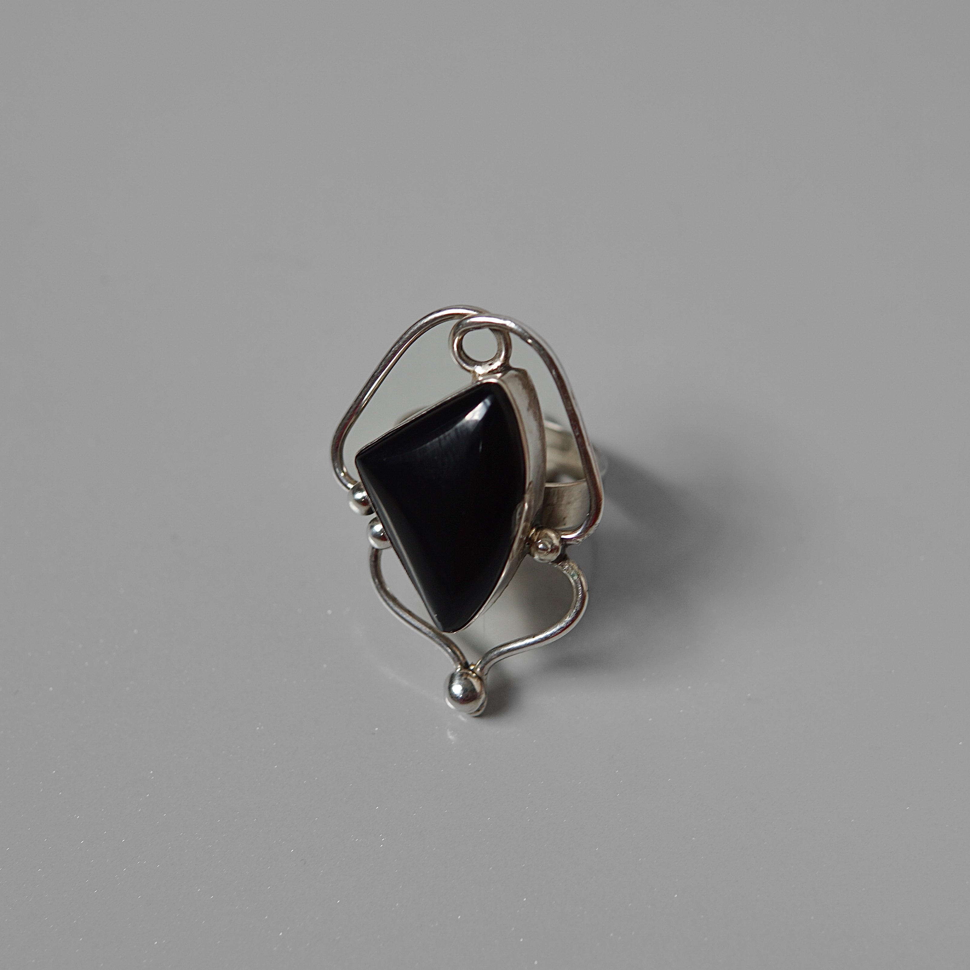 Onyx Swirl Ring