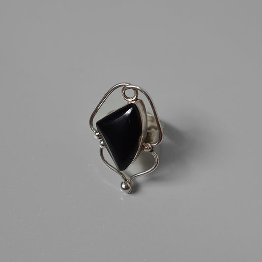 Onyx Swirl Ring