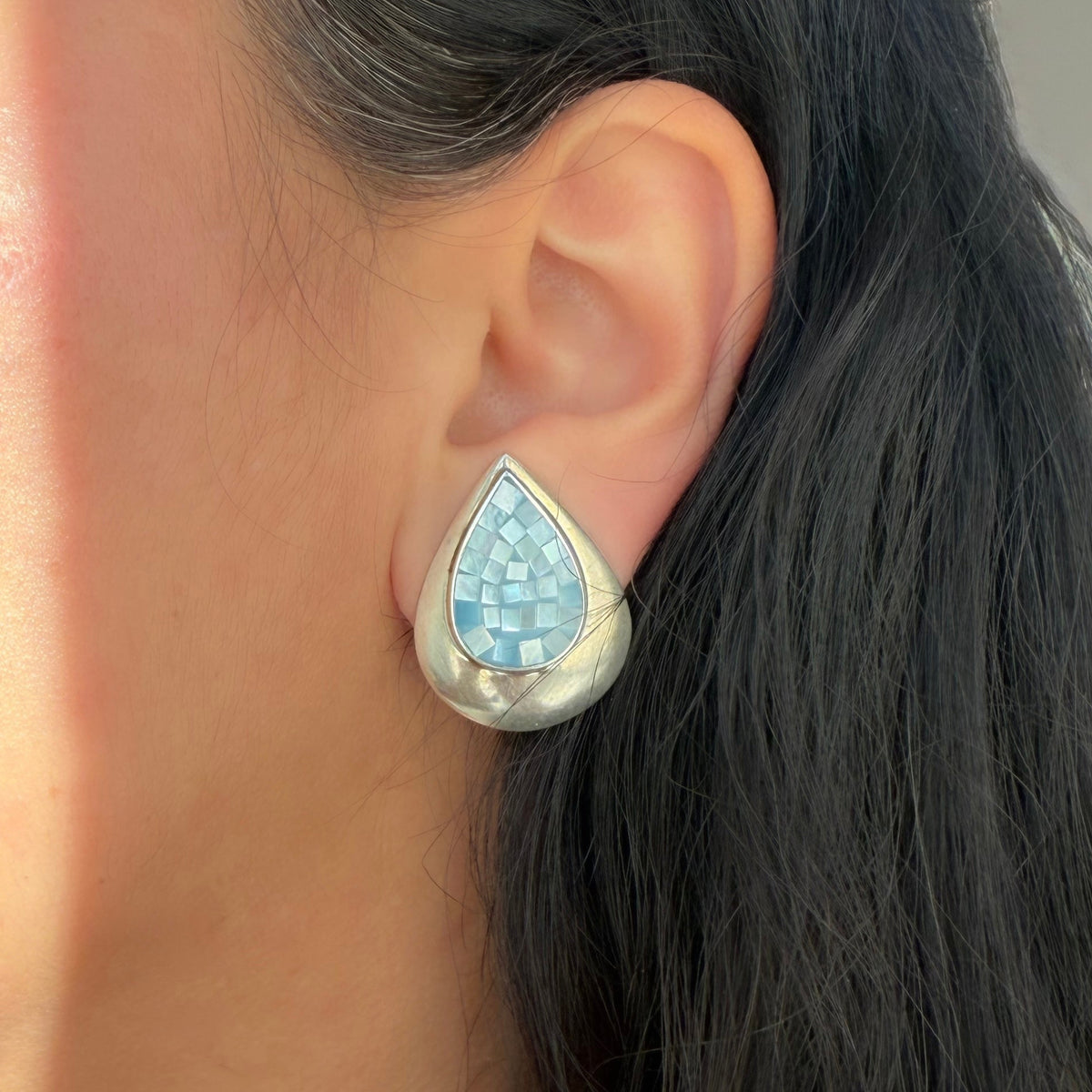 Mosaic Clip On Earrings