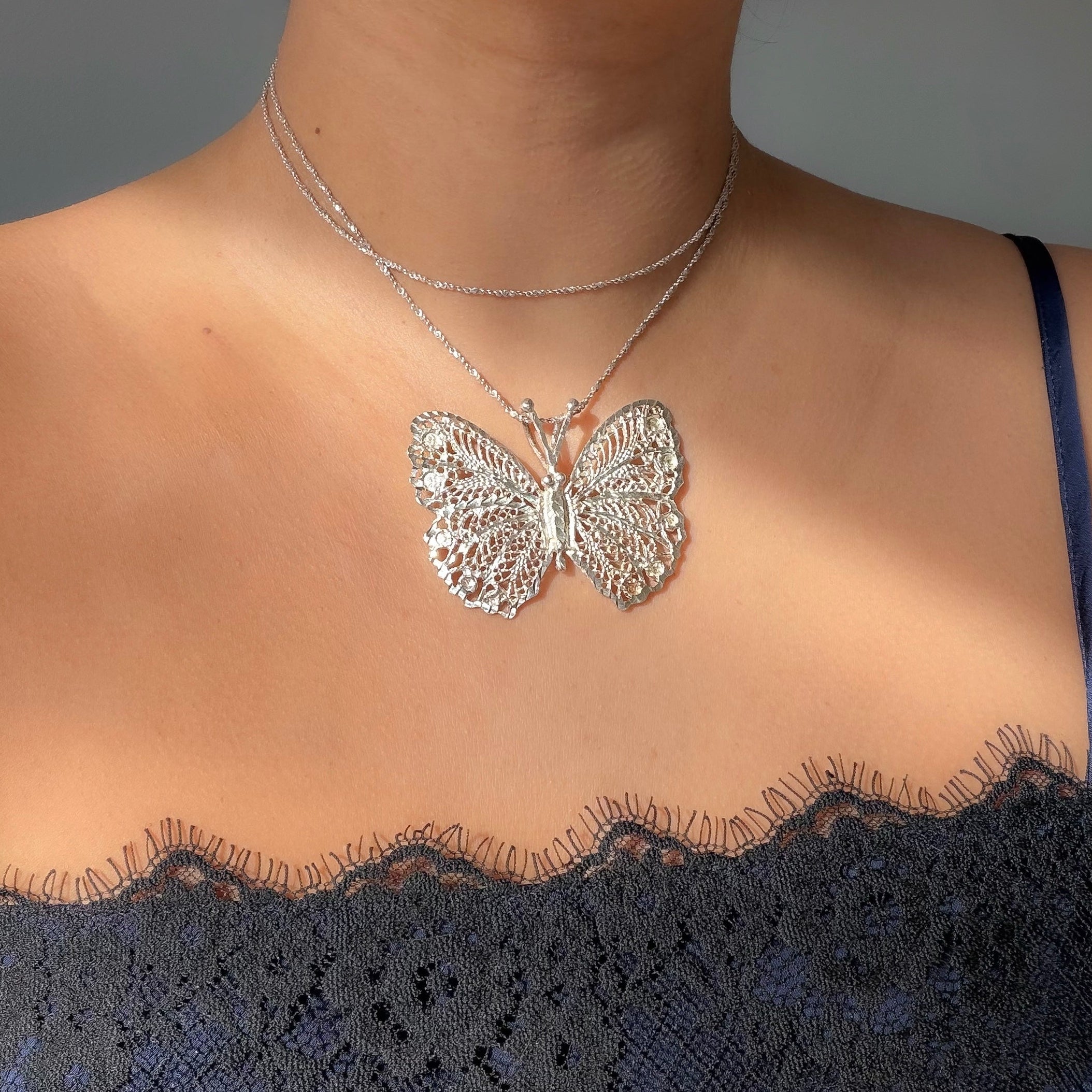 Large Butterfly Necklace