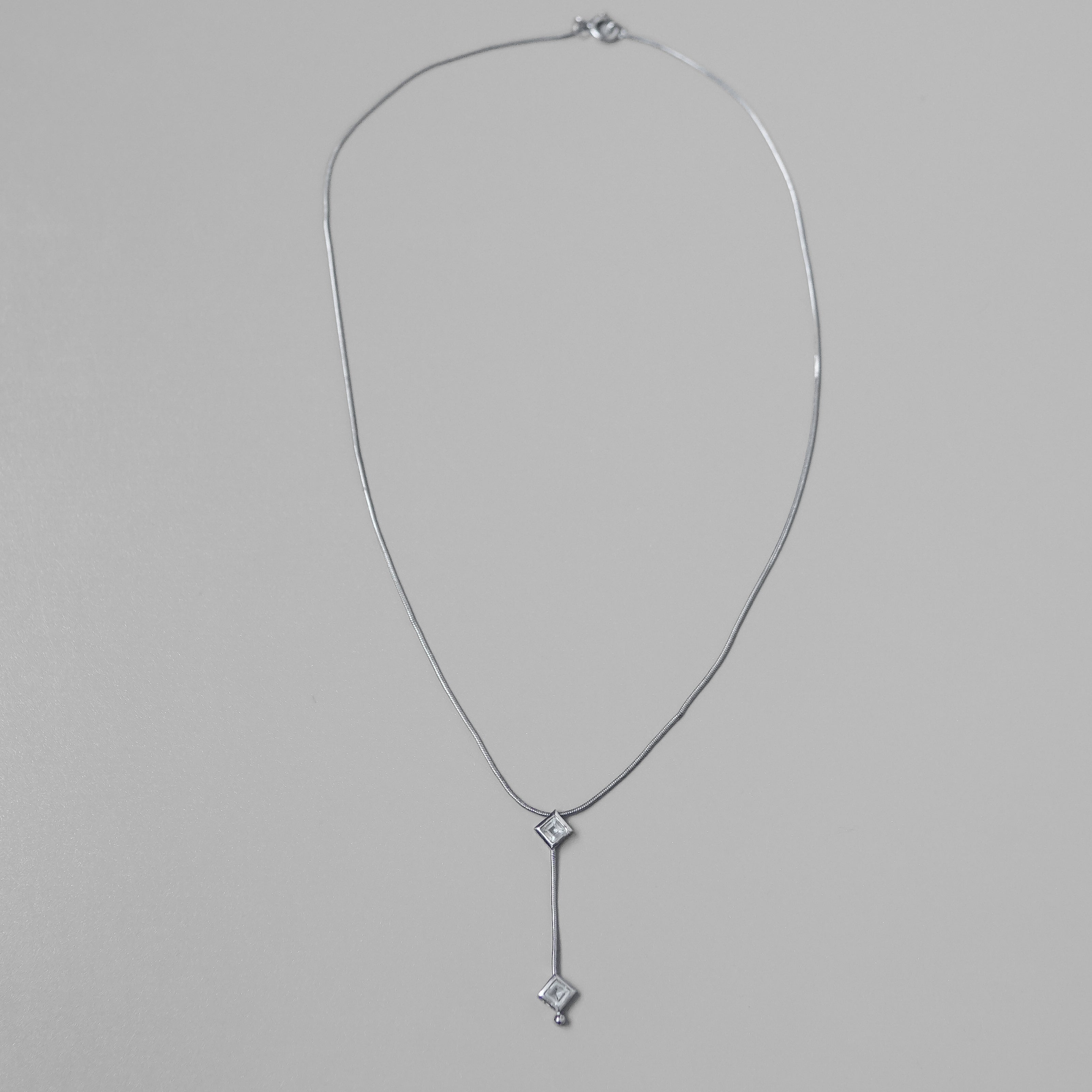 Blue Topaz Drop Necklace