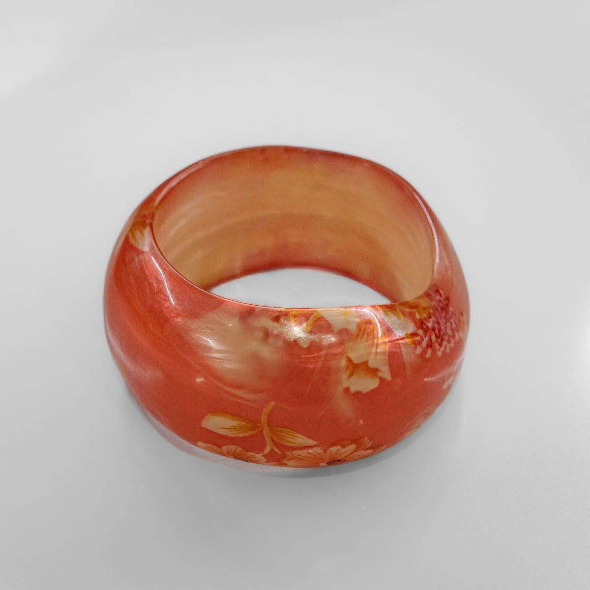 Floral Lucite Bangle