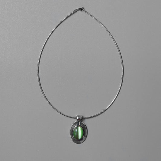Green Cats Eye Necklace