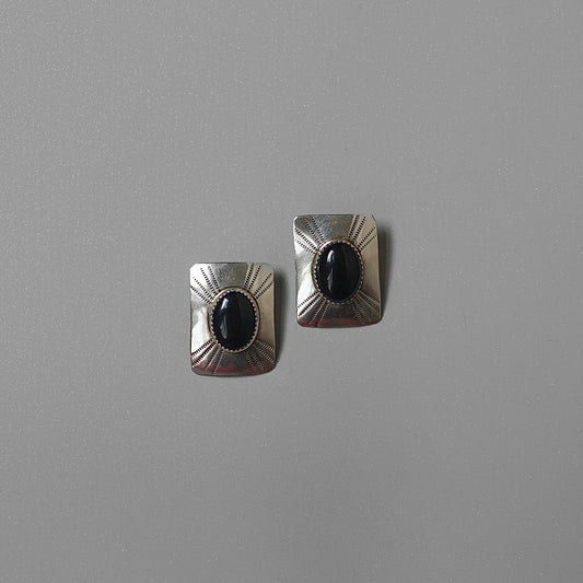 Onyx Clip Earrings