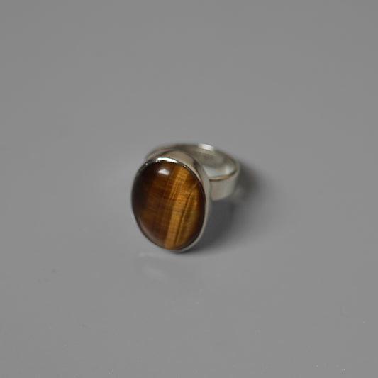 Tigers Eye Adjustable Ring